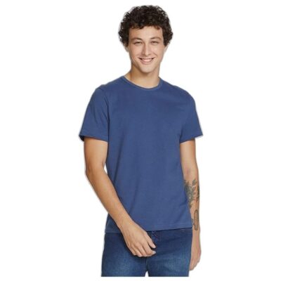 Camiseta Masculina Básica Slim Manga Curta