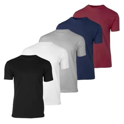 Kit 5 Camisetas Premium Masculinas Básicas 100% Algodão Amazon