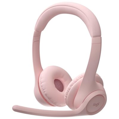 Fone de Ouvido Headset Logitech com Fio USB H390 Rosa