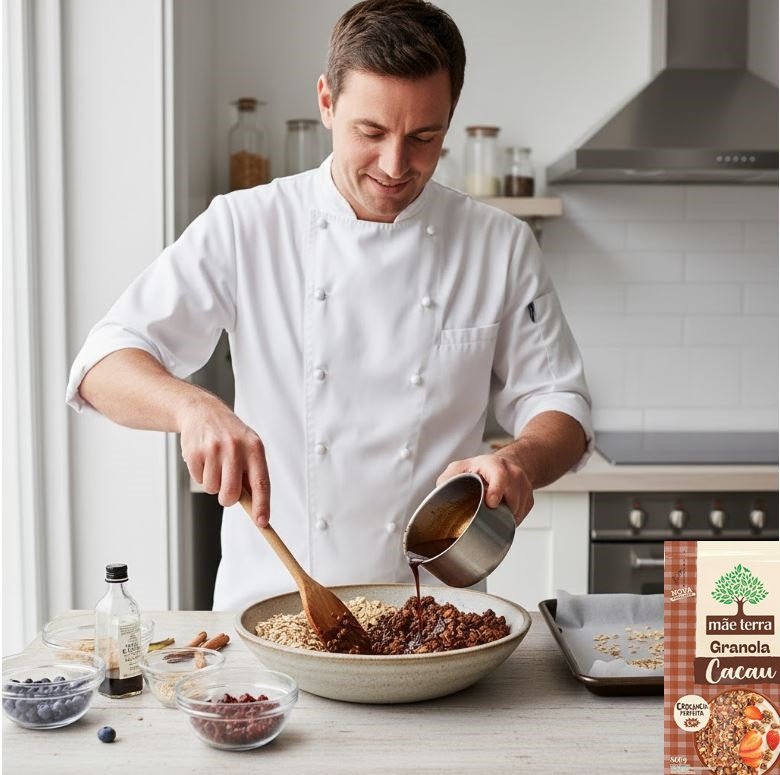 A Melhor Granola de Cacau Caseira Crocante, Saudável e Irresistível
