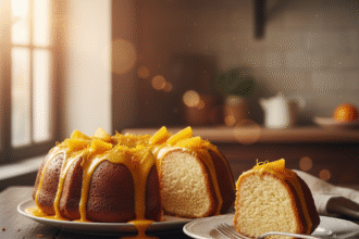 Bolo de Laranja Fofo Cítrico, Leve e Calda Brilhante.