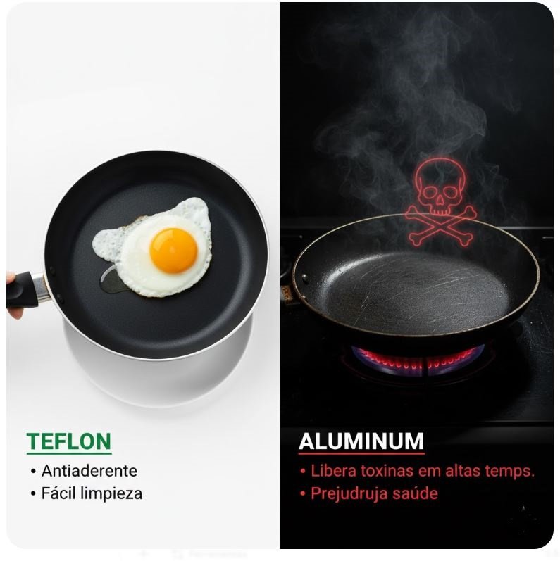 Outros Materiais Comuns Teflon e Alumínio