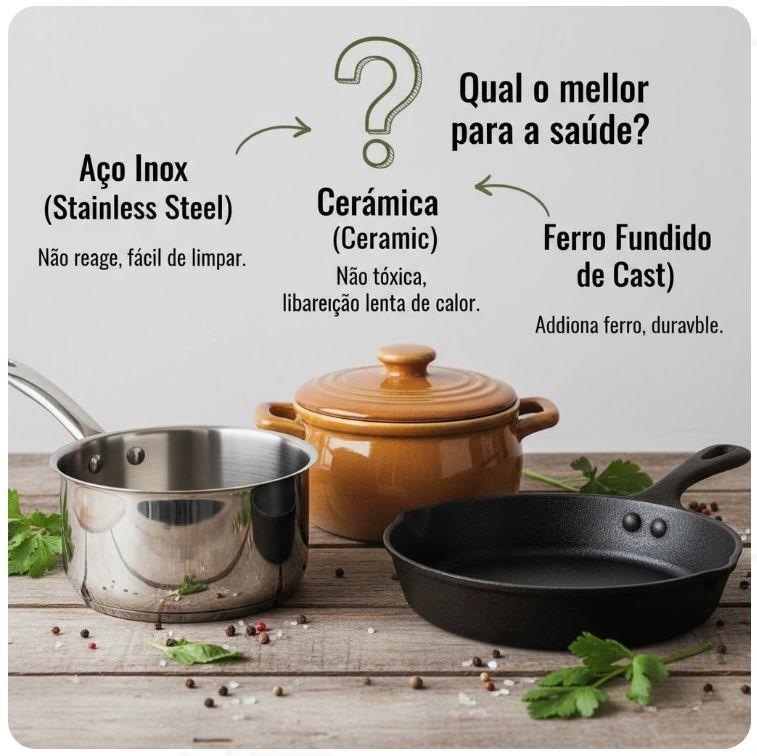 Qual o melhor material de panela para a saúde e por quê