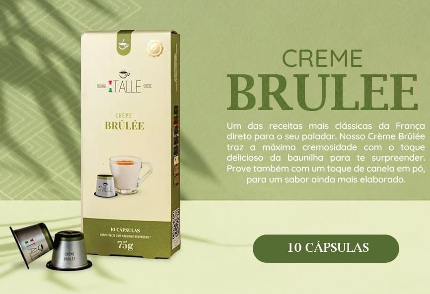 Delicie-se com a Magia Cápsulas Nespresso Chocolate Brûlée Cappuccino Café Italle - O Kit Perfeito de 40 Unidades