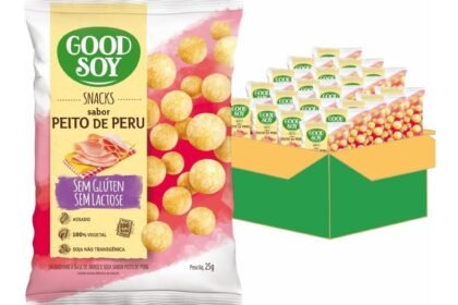 🌿 GoodSoy Salgadinhos de Peito de Peru O Snack Sem Culpa para Qualquer Hora do Dia! (Caixa com 20x25g) 🍗