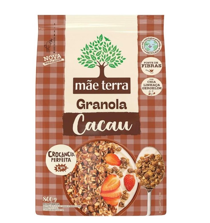 🎯 Granola Mãe Terra Cacau 800g Integral, Vegana e Fonte de Fibras – O Poder Nutricional do Cacau