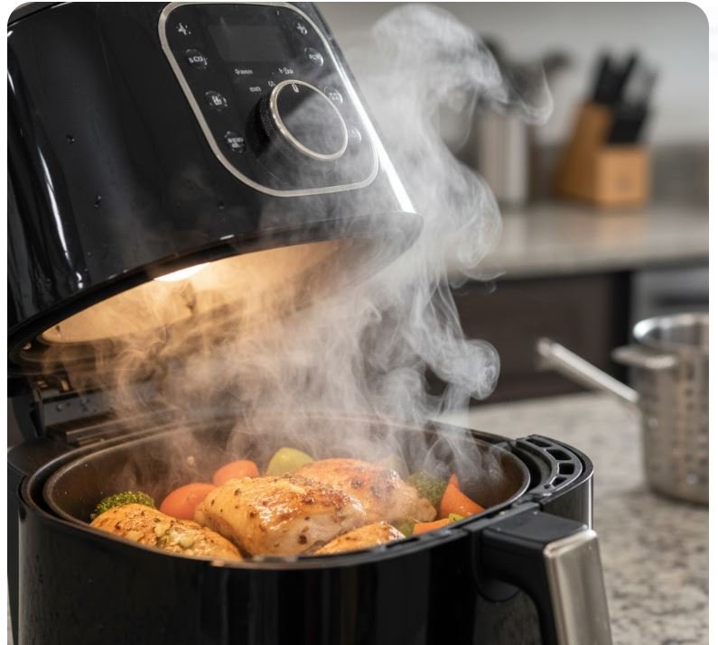 Crie vapor leve dentro da Fritadeira Air Fryer para deixar alimentos mais suculentos