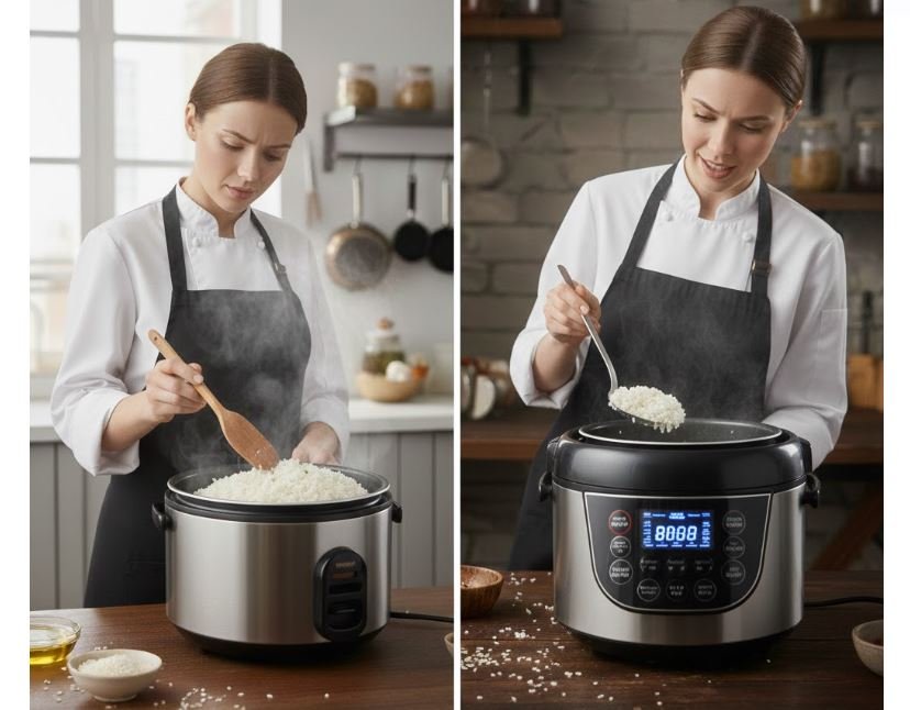 Qual a diferença entre panela de arroz simples e multifuncional