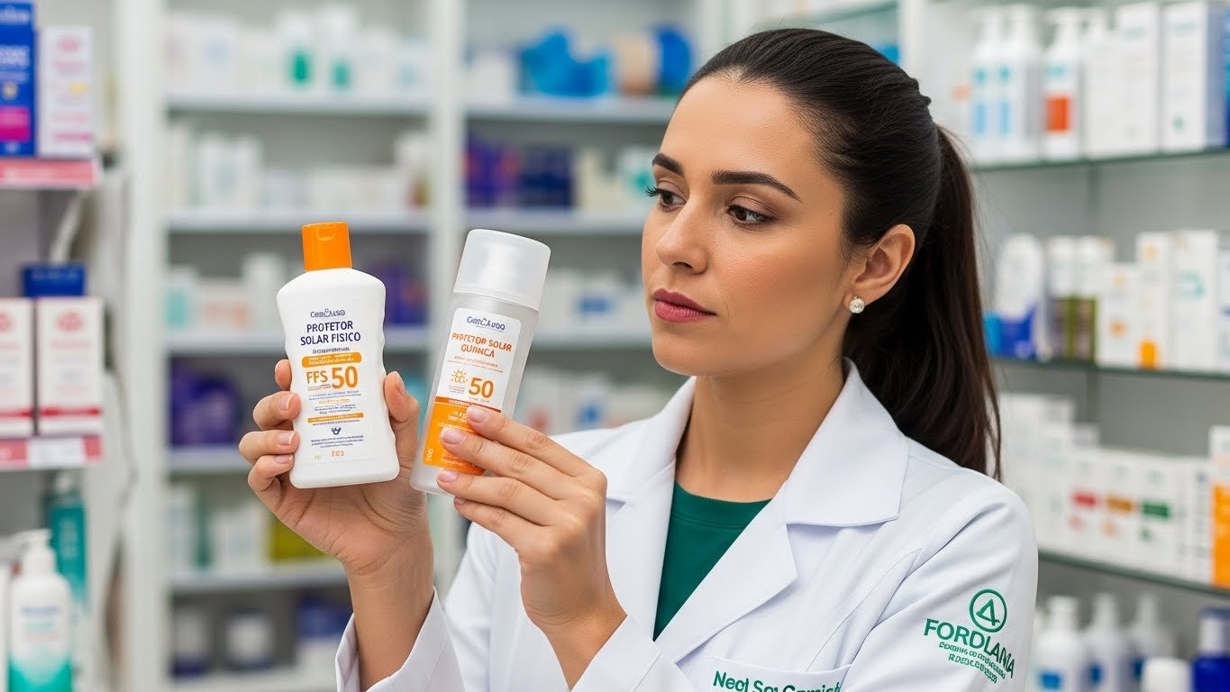 Qual a diferença entre protetor solar físico e químico