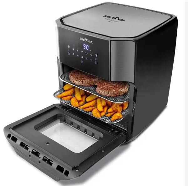 Use uma grade extra dentro da Fritadeira Air Fryer para fazer duas receitas ao mesmo tempo