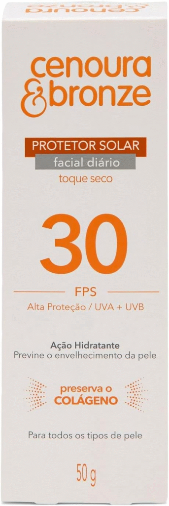 Cenoura e Bronze Protetor Solar Facial FPS 70