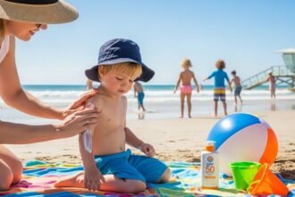 Como reaplicar o protetor solar infantil corretamente durante o dia?