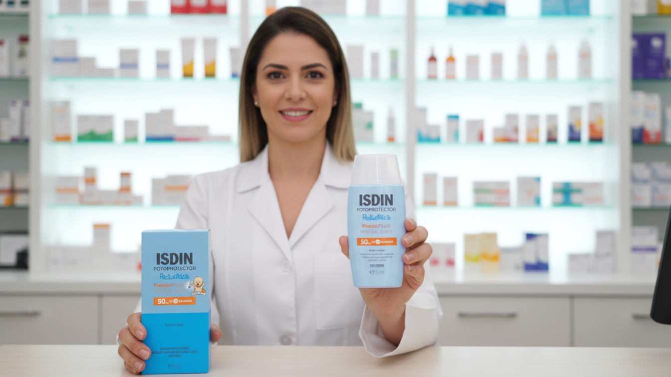 Protetor Solar Isdin Fusion Fluid Mineral Baby FPS 50 50ml